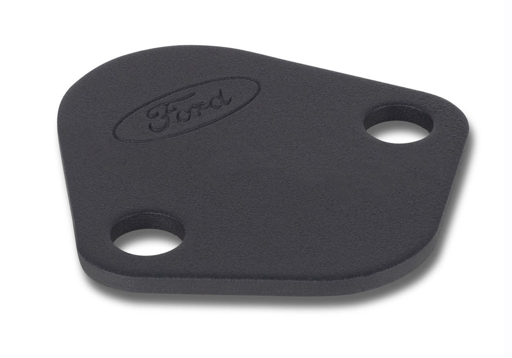 Ford Performance Parts 302-291 Fuel Pump Block Off Plate, Black Crinkle Finish With Ford Oval for Select Ford 300, Ford Bronco, Ford Country Sedan, Ford Country Squire, Ford Custom, Ford Custom 500, Ford E-100 Econoline, Ford E-100 Econoline Club Wagon,