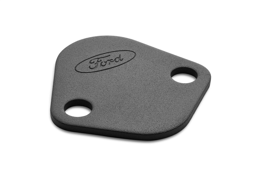 Ford Performance Parts 302-291 Fuel Pump Block Off Plate, Black Crinkle Finish With Ford Oval for Select Ford 300, Ford Bronco, Ford Country Sedan, Ford Country Squire, Ford Custom, Ford Custom 500, Ford E-100 Econoline, Ford E-100 Econoline Club Wagon,