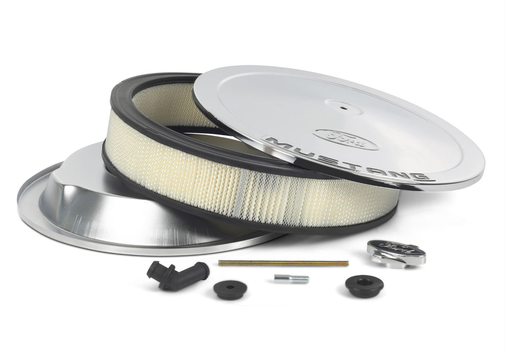 Ford Performance Parts 302-361 Air Cleaner Kit: Chrome, Ford Mustang Emblem for Select Ford Mustang