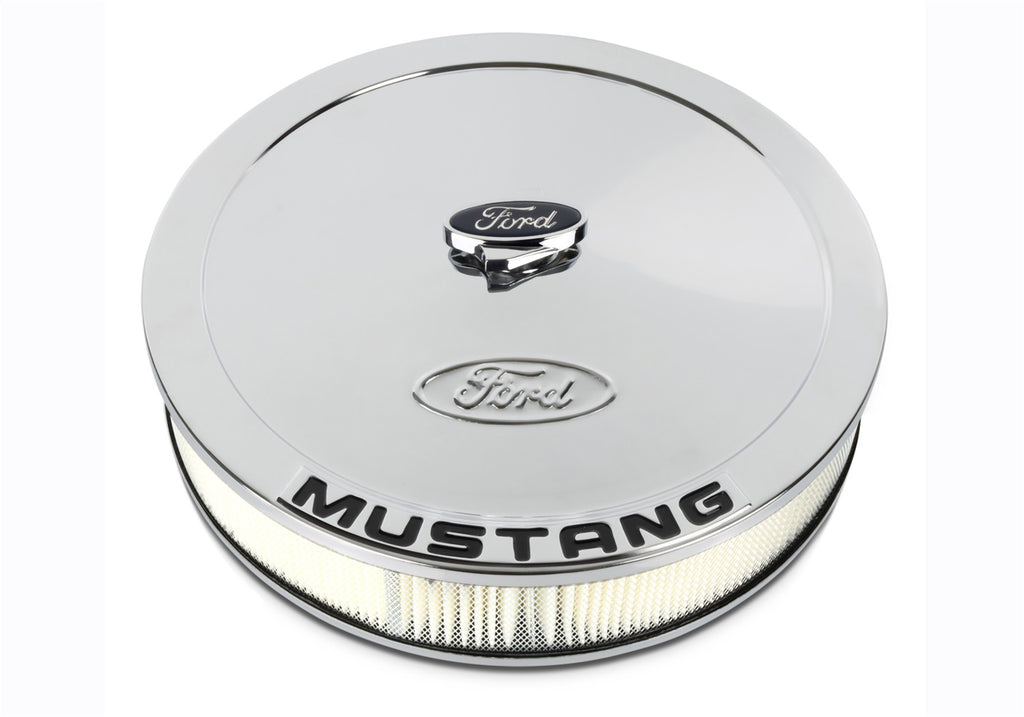 Ford Performance Parts 302-361 Air Cleaner Kit: Chrome, Ford Mustang Emblem for Select Ford Mustang