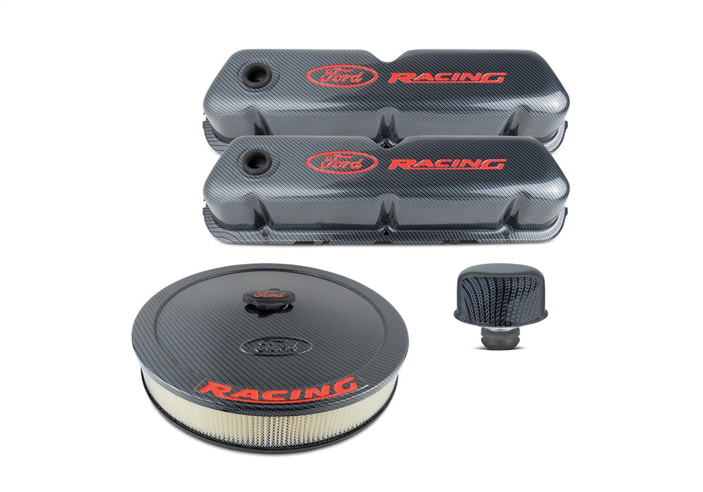 Ford Performance Parts 302-520 Ford Racing Complete Dress Up Kit, Carbon Fiber Style Finish for Select Ford 300, Ford Bronco, Ford Country Sedan, Ford Country Squire, Ford Custom, Ford Custom 500, Ford E-100 Econoline, Ford E-100 Econoline Club Wagon,