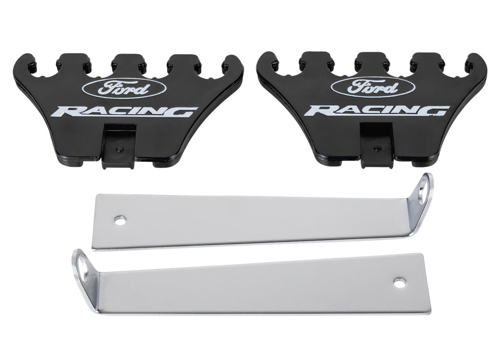 Ford Performance Parts 302-640 Wire Loom: Ford Racing Logo, Chrome Base/Black for Select Ford 300, Ford Bronco, Ford Country Sedan, Ford Country Squire, Ford Custom, Ford Custom 500, Ford E-100 Econoline, Ford E-100 Econoline Club Wagon, Ford E-150