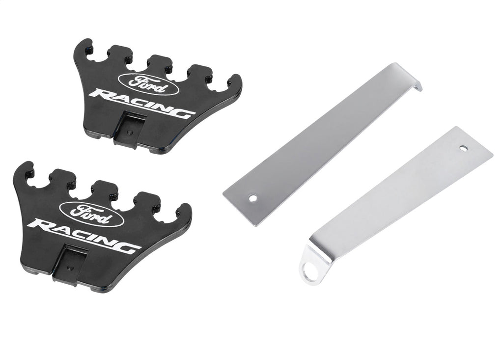 Ford Performance Parts 302-640 Wire Loom: Ford Racing Logo, Chrome Base/Black for Select Ford 300, Ford Bronco, Ford Country Sedan, Ford Country Squire, Ford Custom, Ford Custom 500, Ford E-100 Econoline, Ford E-100 Econoline Club Wagon, Ford E-150