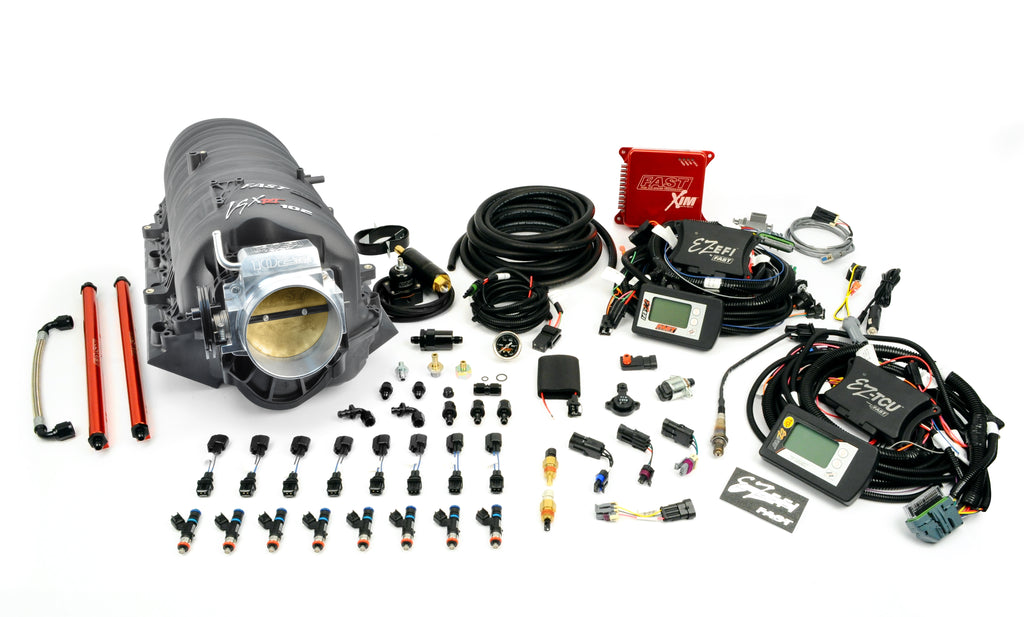 FAST 302003L-TCU EZ-EFI + XIM + LSXRT+ Big Mouth Throttle Body + Inline Pump + TCU Kit for LS for Select Cadillac CTS, Chevrolet Avalanche 1500, Chevrolet Camaro, Chevrolet Corvette, Chevrolet Express 1500, Chevrolet Express 2500, Chevrolet Express 3500,