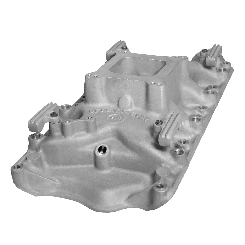 FiTech Fuel Injection 30202-1 Intake Manifold Port, Offenhauser Ford 351W with Fuel Rail Brackets