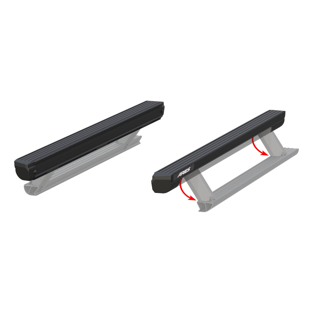 ARIES 3025165 ActionTrac 69.6" Powered Running Boards (No Brackets) for Select Jeep Wrangler