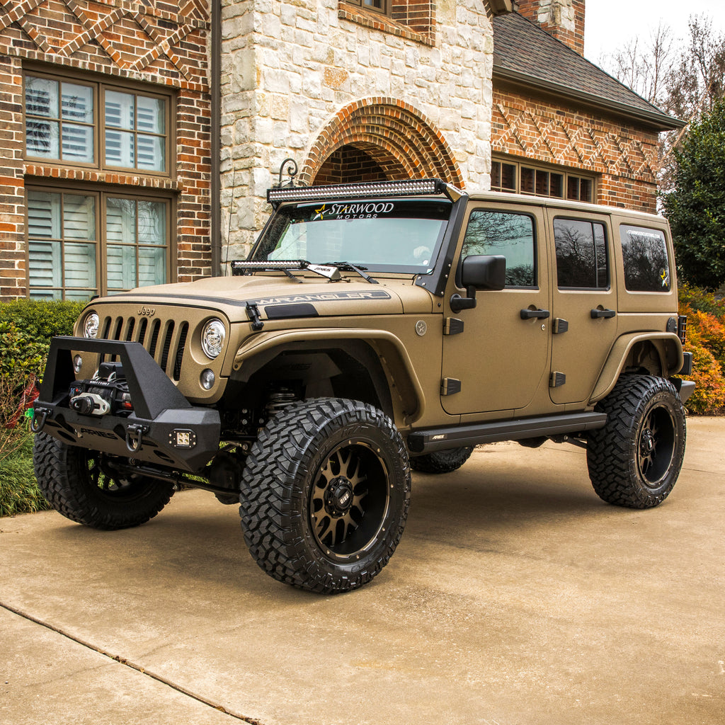 ARIES 3036570 ActionTrac 69.6" Powered Running Boards, Select Jeep Wrangler JK for Select Jeep Wrangler