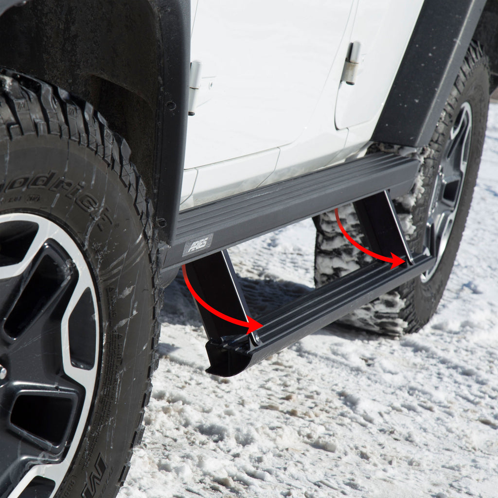 ARIES 3036571 ActionTrac 69.6" Powered Running Boards, Select Jeep Wrangler JL for Select Jeep Wrangler