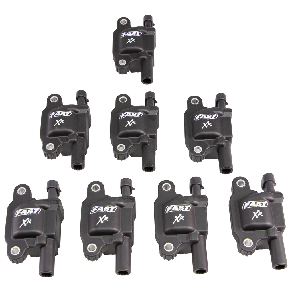 FAST 30388-8 XR Ignition Coil Set for GM GEN V 5.3/6.2L LT for Select Cadillac Escalade, Cadillac Escalade ESV, Chevrolet Camaro, Chevrolet Cheyenne, Chevrolet Corvette, Chevrolet Silverado 1500, Chevrolet Silverado 2500, Chevrolet Suburban, Chevrolet