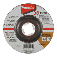 Load image into Gallery viewer, Makita E-00430 4-1/2"x1/4"x7/8" X-Lock Depressed Centre Grinding Wheel T27 WA36N