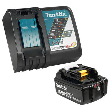 Makita Y-00309 18V (5.0 Ah) Li-Ion Battery & Rapid Charger Kit