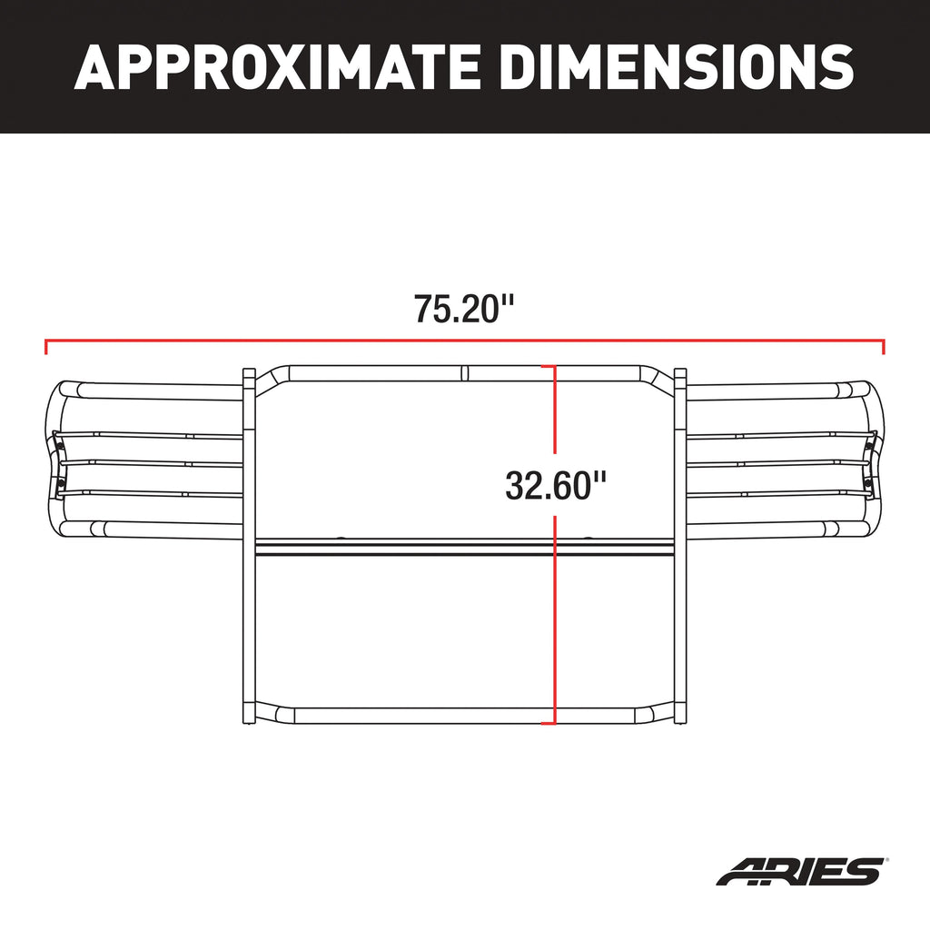 ARIES 3046 Black Steel Grille Guard, Select Ford Expedition, F-150 for Select Ford F-150