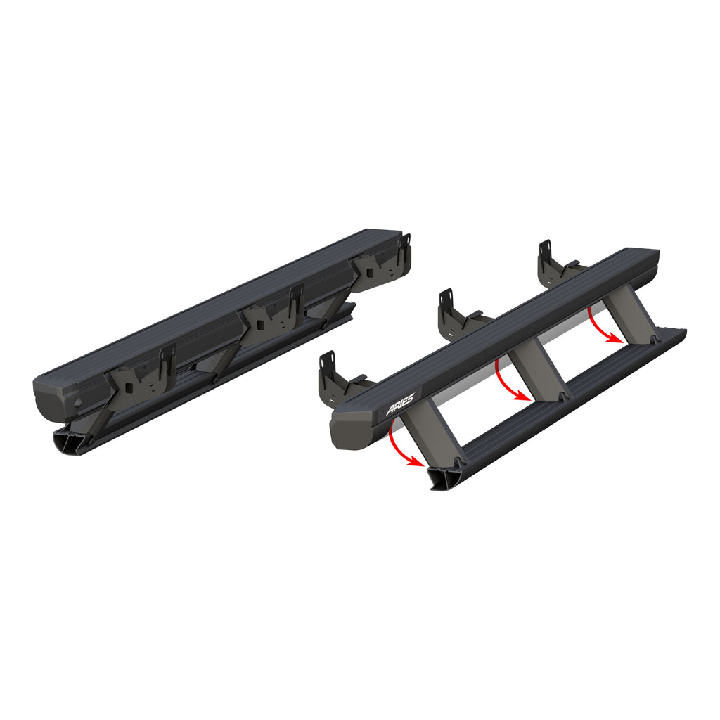 ARIES 3047912 ActionTrac 83.6" Powered Running Boards, Select Ram 1500, 2500, 3500 Crew Cab for Select Ram 2500
