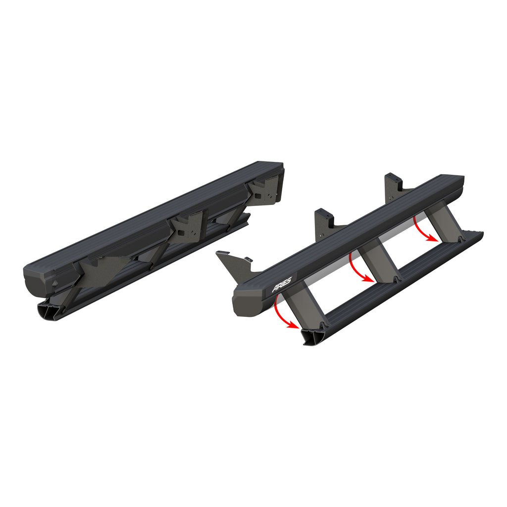 ARIES 3047953 ActionTrac 83.6" Powered Running Boards, Select Toyota Tacoma Crew Cab for Select Toyota Tacoma