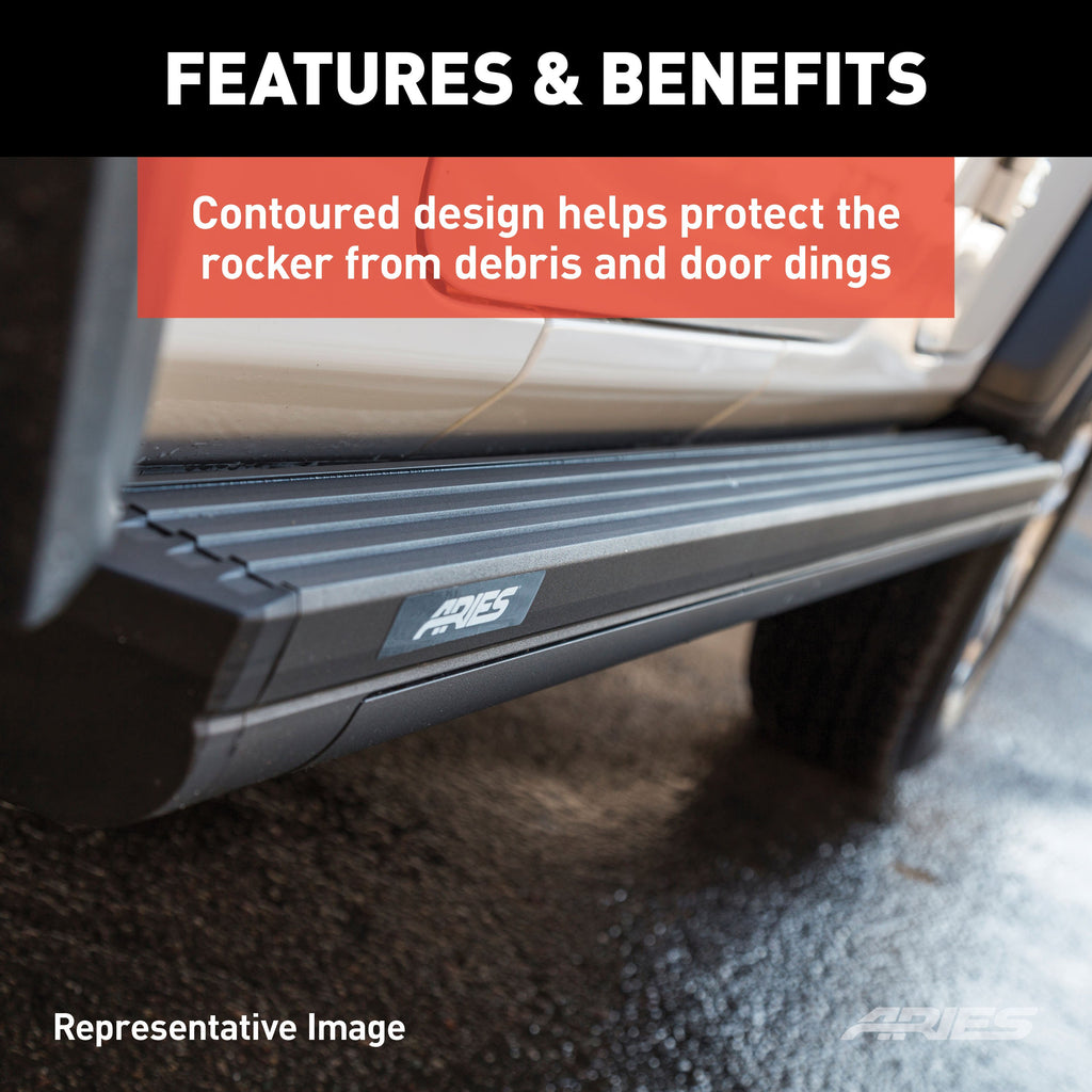 ARIES 3048103 ActionTrac 69.6" Powered Running Boards, Select Chevrolet Tahoe for Select Chevrolet Tahoe