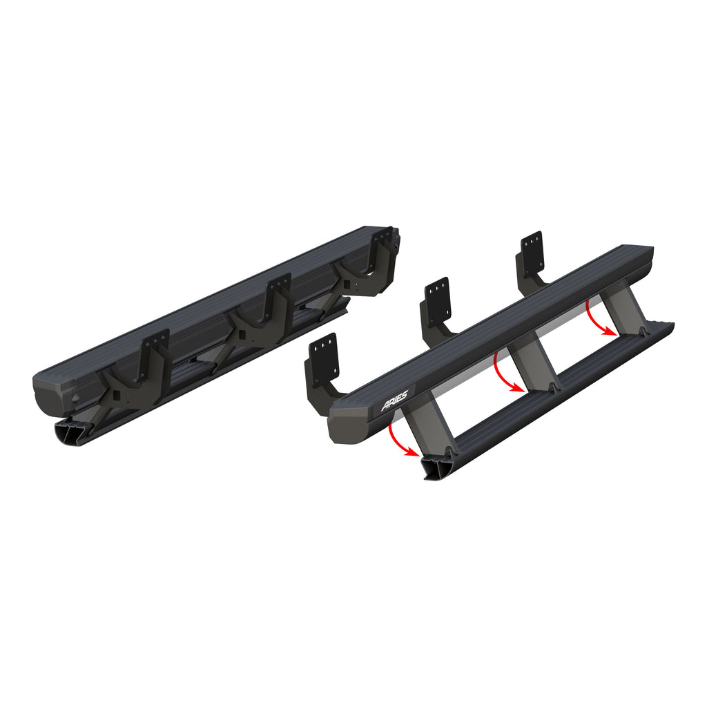 ARIES 3048314 ActionTrac 87.6" Powered Running Boards, Select Ram 1500 Crew Cab for Select Ram 1500