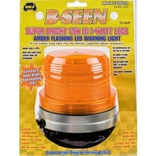 Load image into Gallery viewer, Wolo Horns 3050-A B-SEEN AMBER LENS - LED Warning Light GEN III Technology. Double Flash Pattern, Magnet Base and 10 ft Power Cord Cigarette Lighter plug.  12-Volt.