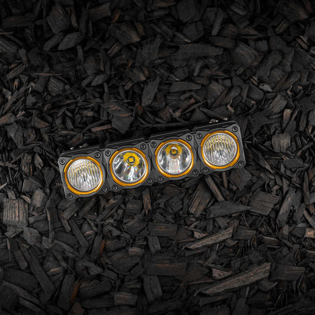 KC HiLiTES 30578 KC Bezel Ring KC FLEX ERA BAR Gold 4PC