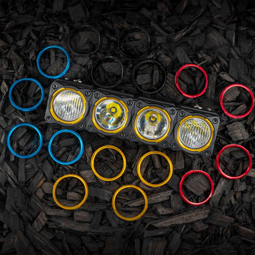 KC HiLiTES 30578 KC Bezel Ring KC FLEX ERA BAR Gold 4PC