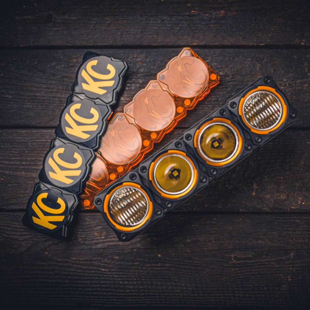 KC HiLiTES 30578 KC Bezel Ring KC FLEX ERA BAR Gold 4PC