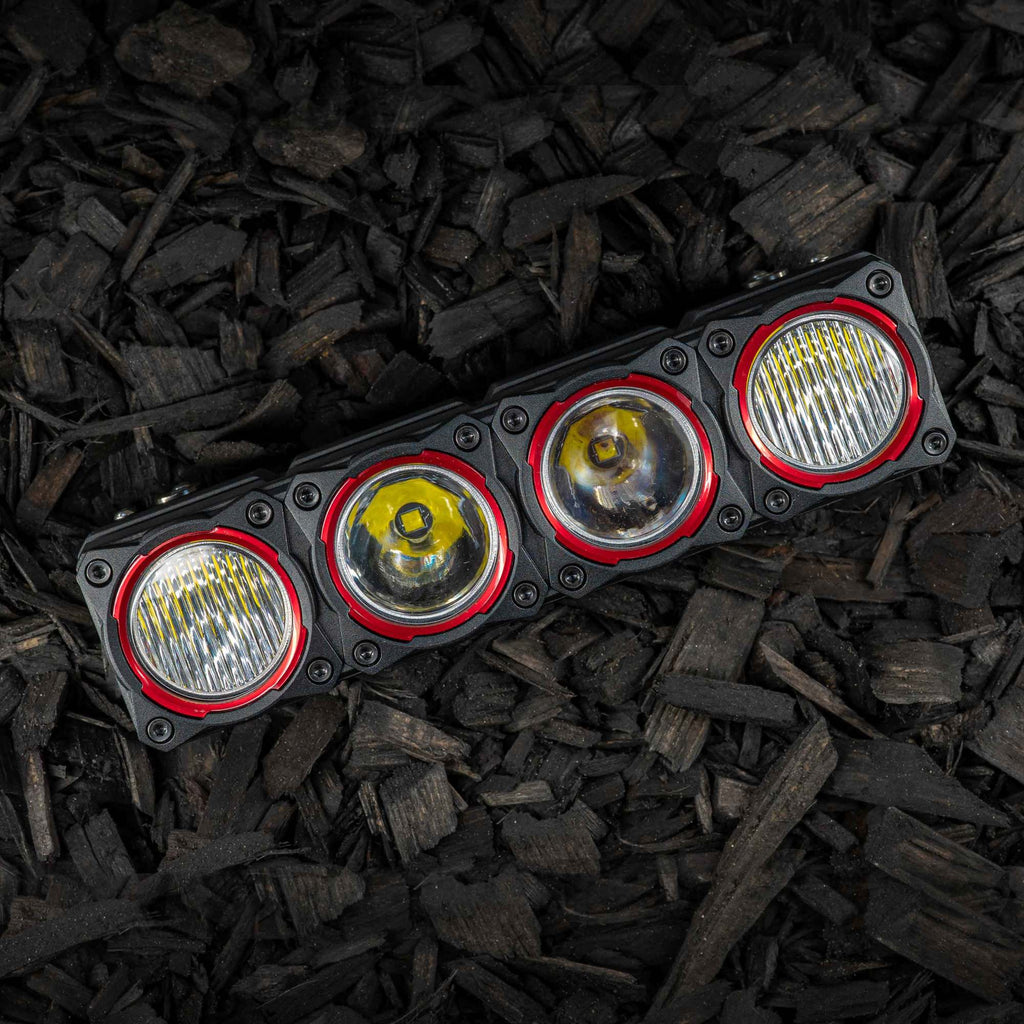 KC HiLiTES 30579 KC Bezel Ring KC FLEX ERA BAR Red 4PC