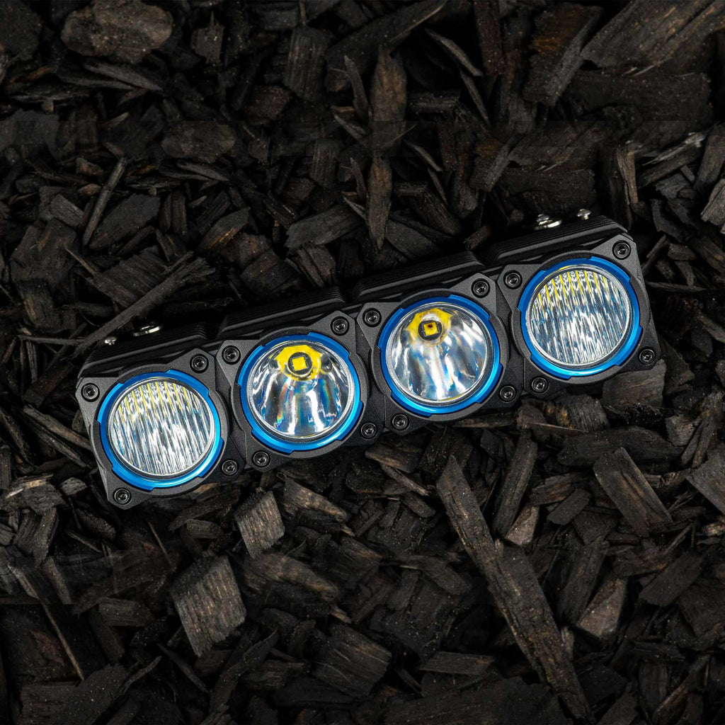 KC HiLiTES 30580 KC Bezel Ring KC FLEX ERA BAR Blue 4PC