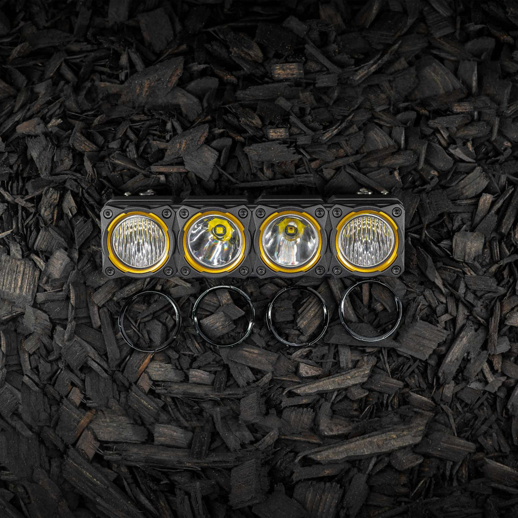 KC HiLiTES 30581 KC Bezel Ring KC FLEX ERA BAR Black 4PC