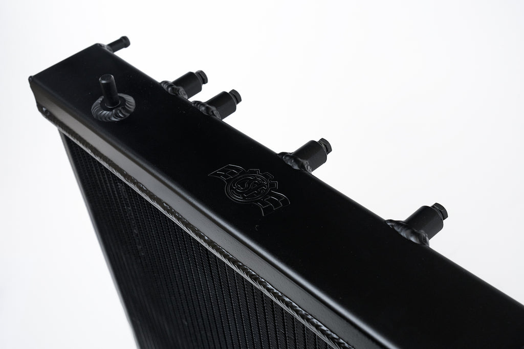 CSF Cooling - Racing & High Performance Division 3076B 02-07 Subaru Impreza WRX/STI All-Aluminum Radiator - w/ filler neck - Black for Select Subaru Baja, Subaru Impreza