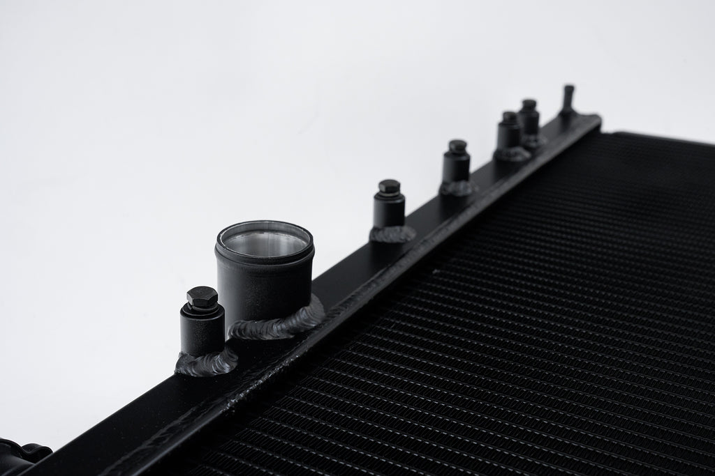 CSF Cooling - Racing & High Performance Division 3076B 02-07 Subaru Impreza WRX/STI All-Aluminum Radiator - w/ filler neck - Black for Select Subaru Baja, Subaru Impreza