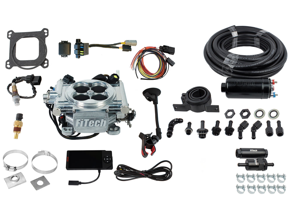 FiTech Fuel Injection 31001 Go EFI 4 600 HP Bright Aluminum EFI System Master Kit