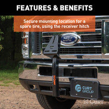 Load image into Gallery viewer, CURT 31006 Hitch-Mounted Spare Tire Mount (Fits 2" Receiver)