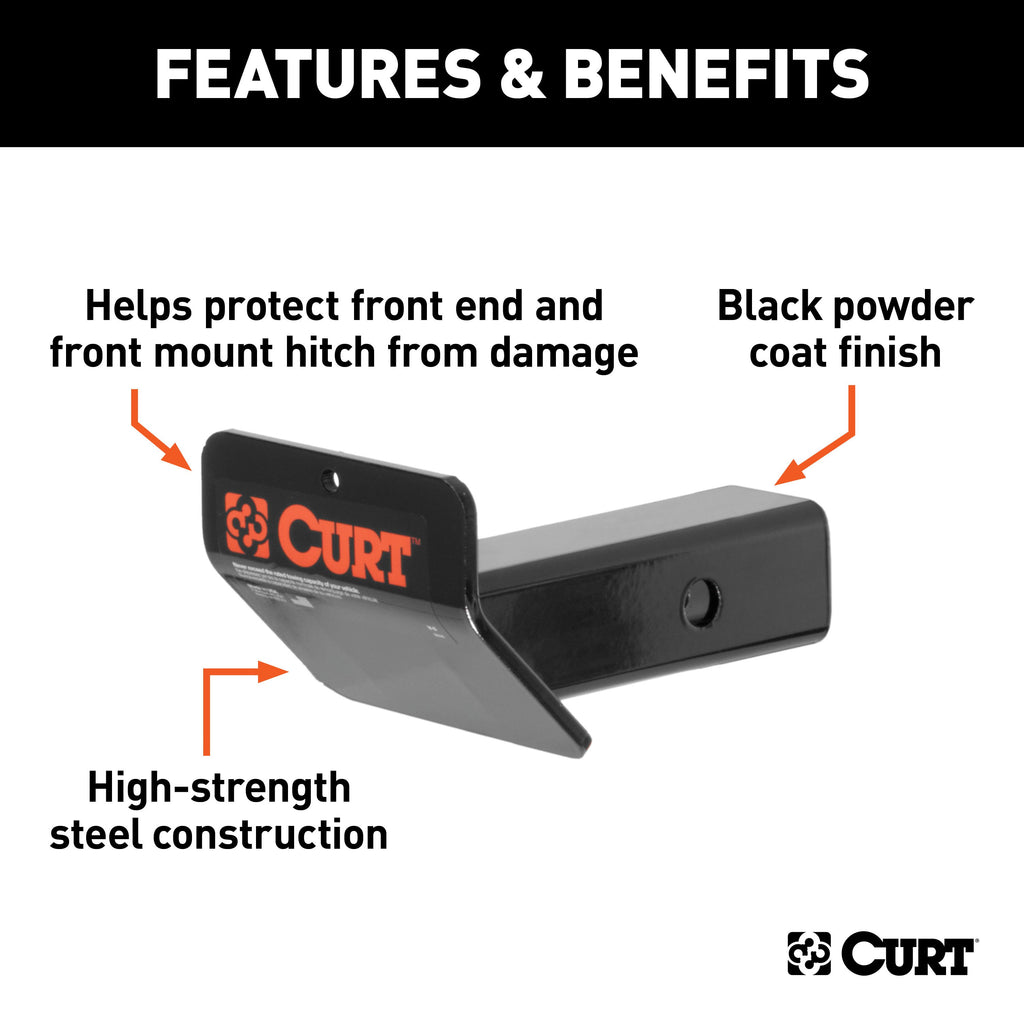 CURT 31007 Hitch-Mounted Skid Shield (Fits 2" Receiver)
