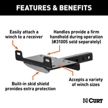 Load image into Gallery viewer, CURT 31010 Hitch-Mounted Winch Mount (Fits 2" Receiver)