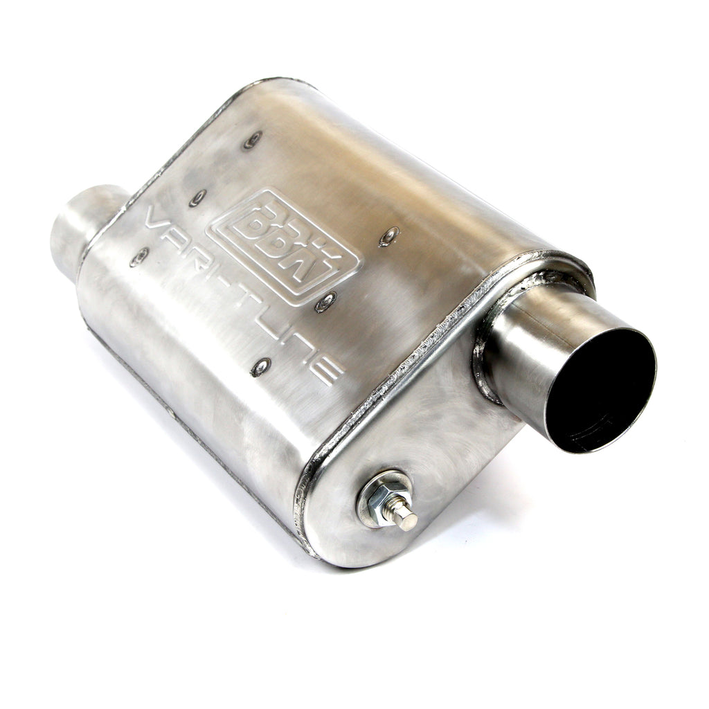 BBK Performance Parts 31025 UNIVERSAL 2-3/4 VARITUNE ADJUSTABLE MUFFLER DOUBLE OFFSET (439 STAINLESS)