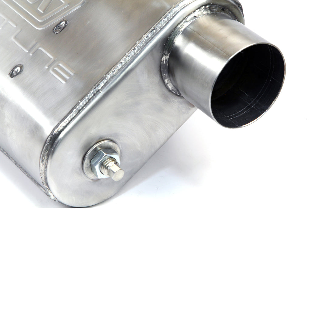 BBK Performance Parts 31025 UNIVERSAL 2-3/4 VARITUNE ADJUSTABLE MUFFLER DOUBLE OFFSET (439 STAINLESS)