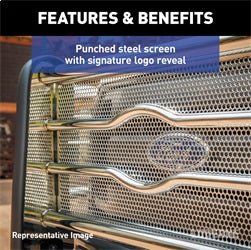 Luverne 310713 LUVERNE 310713 Prowler Max Polished Stainless Grille Guard (No Brackets) for Select Chevrolet Silverado 1500, Chevrolet Silverado LD, Chevrolet Silverado HD, Chevrolet Silverado HD, GMC Sierra 1500, GMC Sierra Limited, GMC Sierra HD, GMC