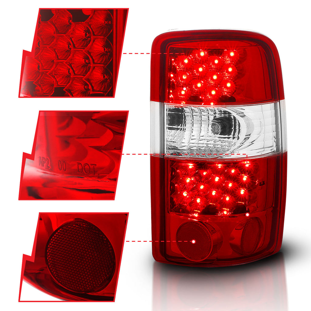 ANZO USA 311001 Tail Light Assembly for Select Chevrolet Suburban 1500, Chevrolet Suburban 2500, Chevrolet Tahoe, GMC Yukon, GMC Yukon XL 1500, GMC Yukon XL