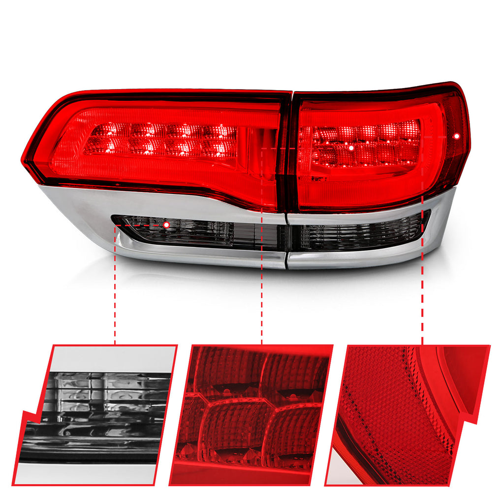 ANZO USA 311251 Tail Light Assembly for Select Jeep Grand Cherokee