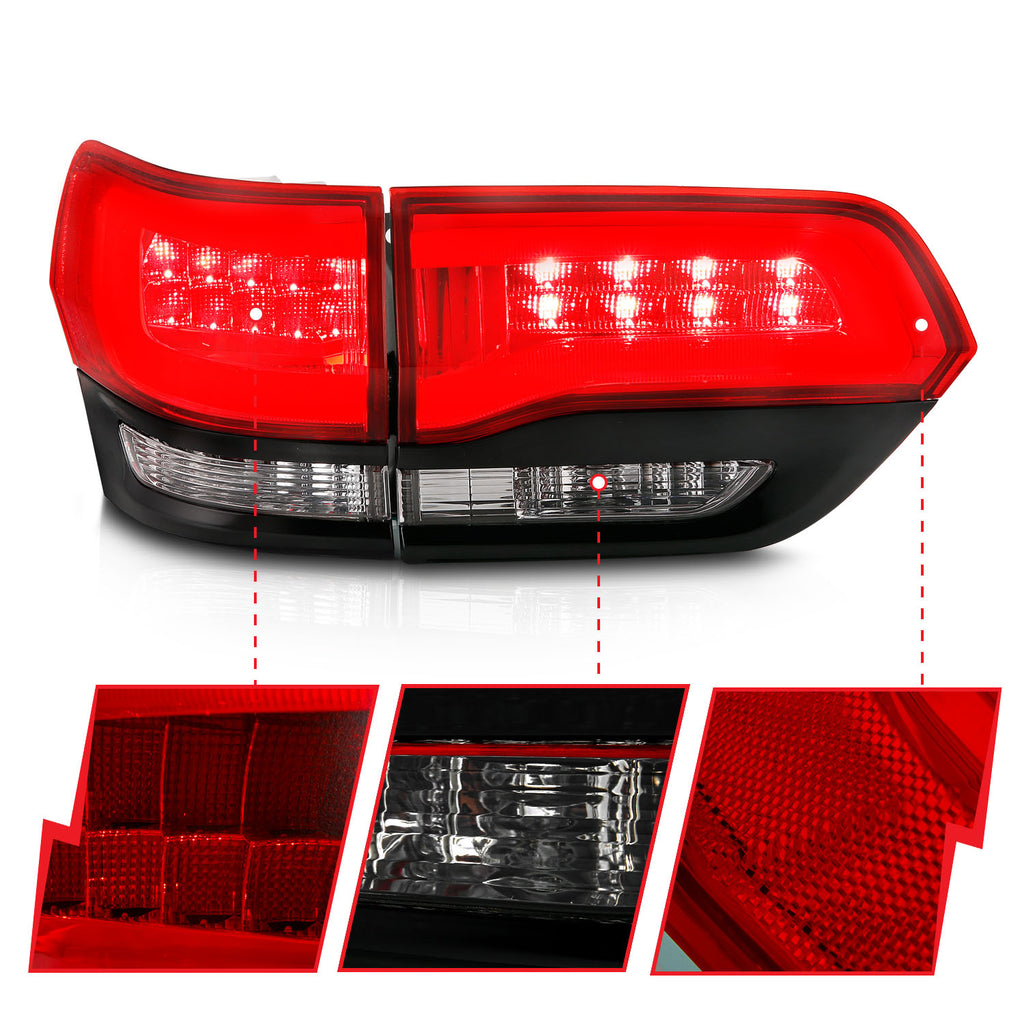 ANZO USA 311268 Tail Light Assembly for Select Jeep Grand Cherokee, Jeep Grand Cherokee WK
