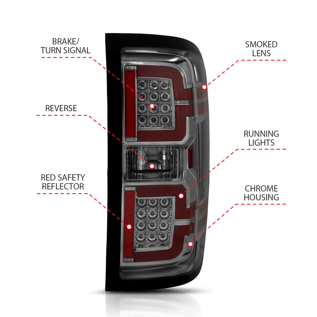 ANZO USA 311290 ANZO USA Led Taillights for Select Chevrolet Silverado 1500, Chevrolet Silverado 2500, Chevrolet Silverado HD, Chevrolet Silverado 3500, Chevrolet Silverado HD, GMC Sierra HD