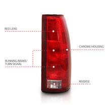 Load image into Gallery viewer, ANZO USA 311300 Tail Light Assembly for Select Cadillac Escalade, Chevrolet Blazer, Chevrolet C1500, Chevrolet C2500, Chevrolet C3500, Chevrolet K1500, Chevrolet K2500, Chevrolet K3500, Chevrolet Suburban 1500, Chevrolet Tahoe, GMC C1500, GMC C2500, GMC