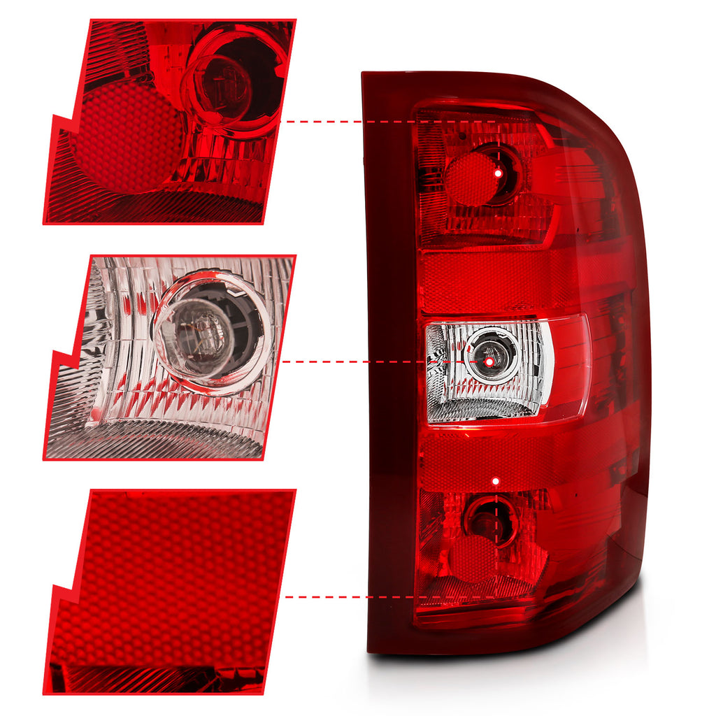 ANZO USA 311303 Tail Light Assembly for Select Chevrolet Silverado 1500, Chevrolet Silverado Classic, Chevrolet Silverado HD Classic, Chevrolet Silverado 2500, Chevrolet Silverado HD, Chevrolet Silverado HD Classic, Chevrolet Silverado 3500, Chevrolet