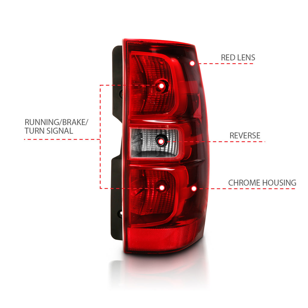 ANZO USA 311304 Tail Light Assembly for Select Chevrolet Suburban, Chevrolet Suburban 1500, Chevrolet Suburban 2500, Chevrolet Tahoe