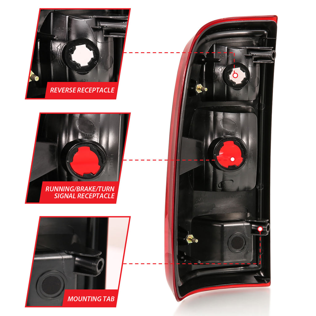 ANZO USA 311305 Tail Light Assembly for Select Ford F-250 Super Duty, Ford F-350 Super Duty, Ford F-450 Super Duty