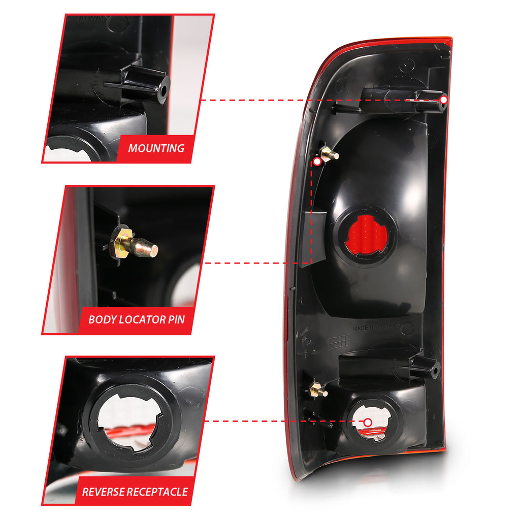 ANZO USA 311307 Tail Light Assembly for Select Ford F-150, Ford F-250 Super Duty, Ford F-350 Super Duty, Ford F-450 Super Duty, Ford F-550 Super Duty