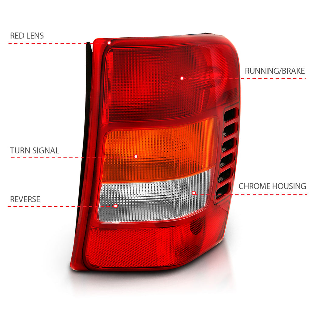 ANZO USA 311308 Tail Light Assembly for Select Jeep Grand Cherokee