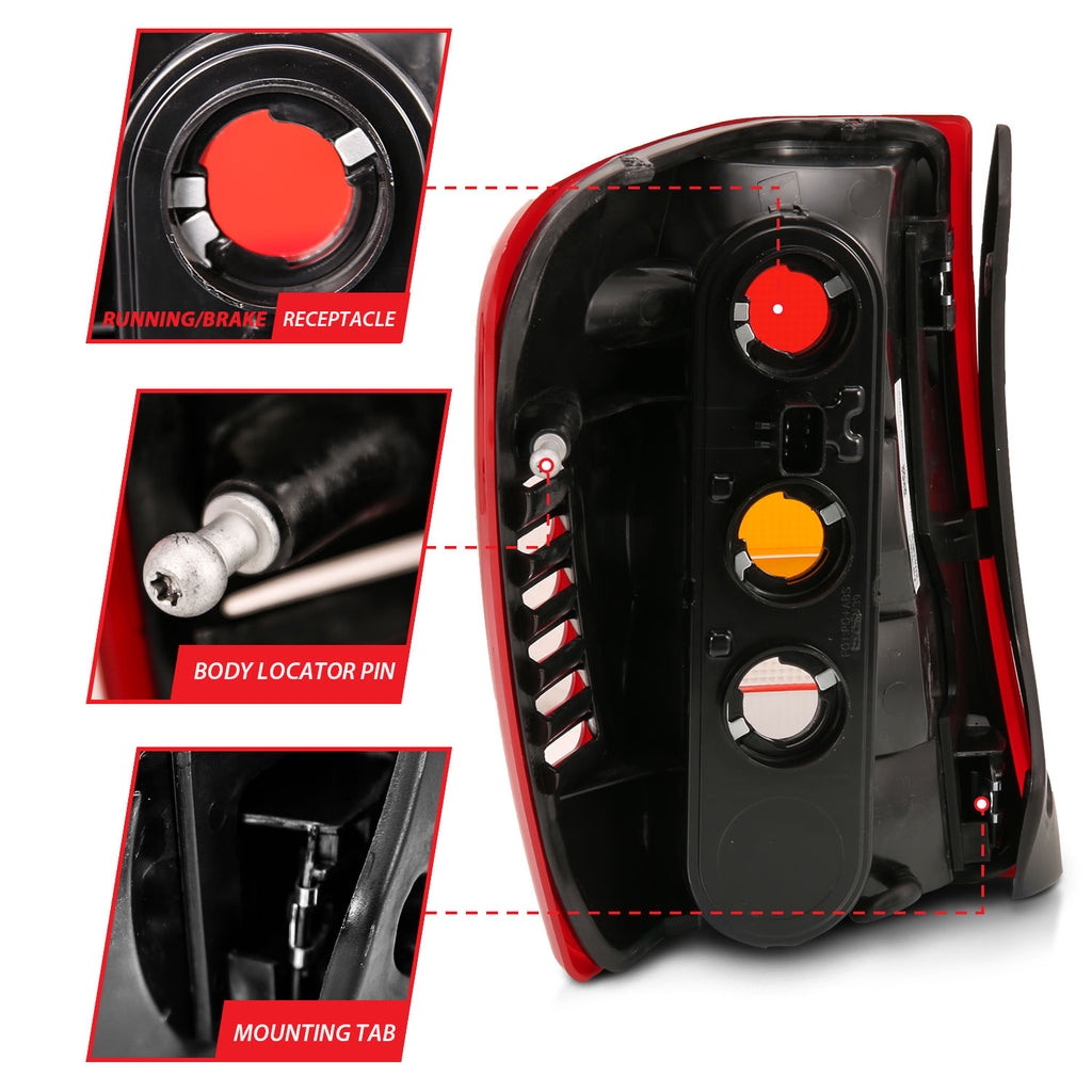 ANZO USA 311308 Tail Light Assembly for Select Jeep Grand Cherokee