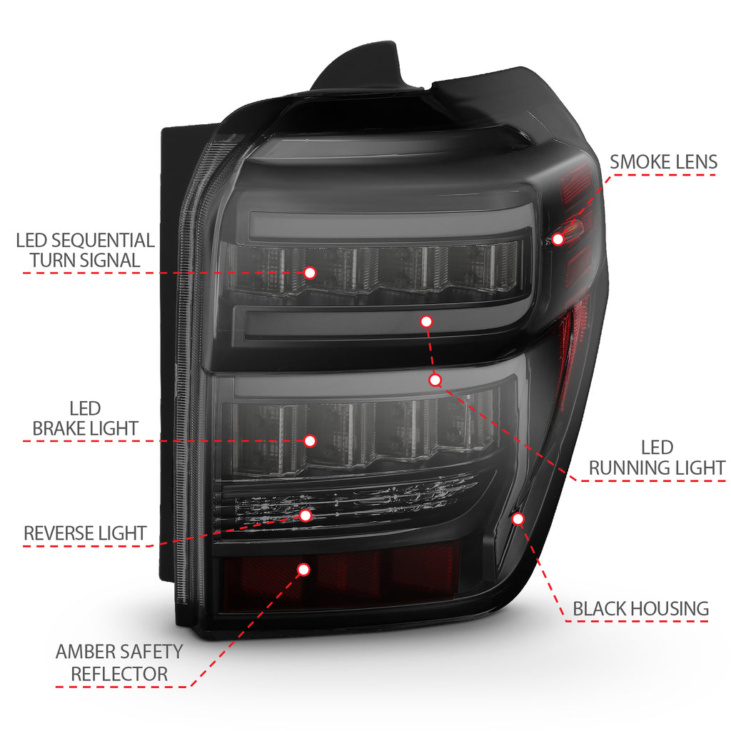 ANZO USA 311312 Tail Light Assembly for Select Toyota 4Runner