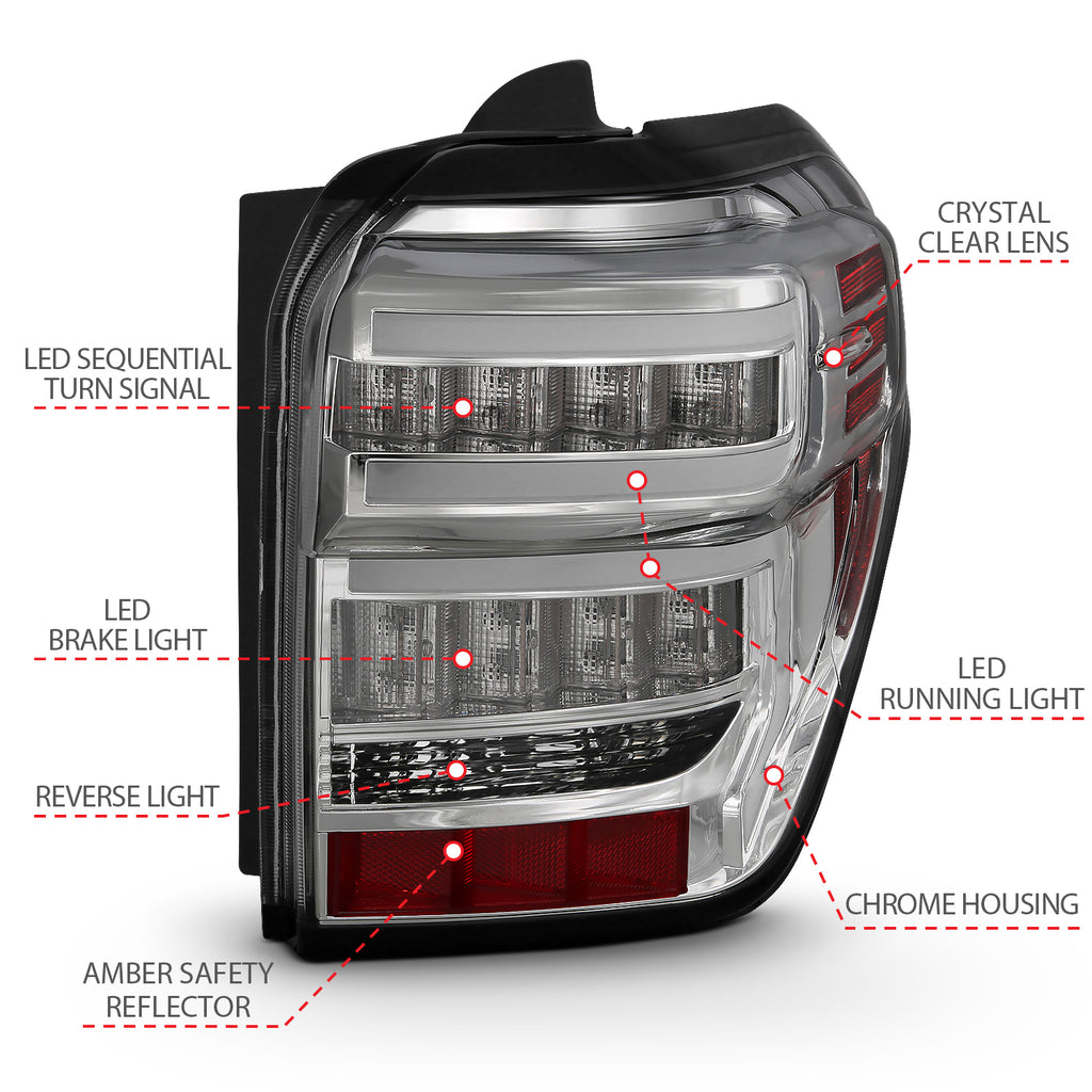 ANZO USA 311313 Tail Light Assembly for Select Toyota 4Runner