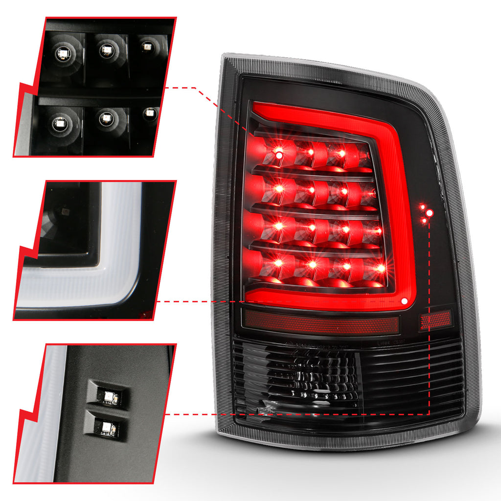 ANZO USA 311318 Tail Light Assembly for Select Dodge Ram 1500, Dodge Ram 2500, Dodge Ram 3500, Ram 1500, Ram Classic, Ram 2500, Ram